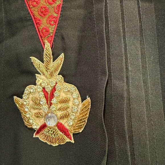 Indian Punjabi/ Pakistani Black georgette Kurti tunic - Picture 7 of 7